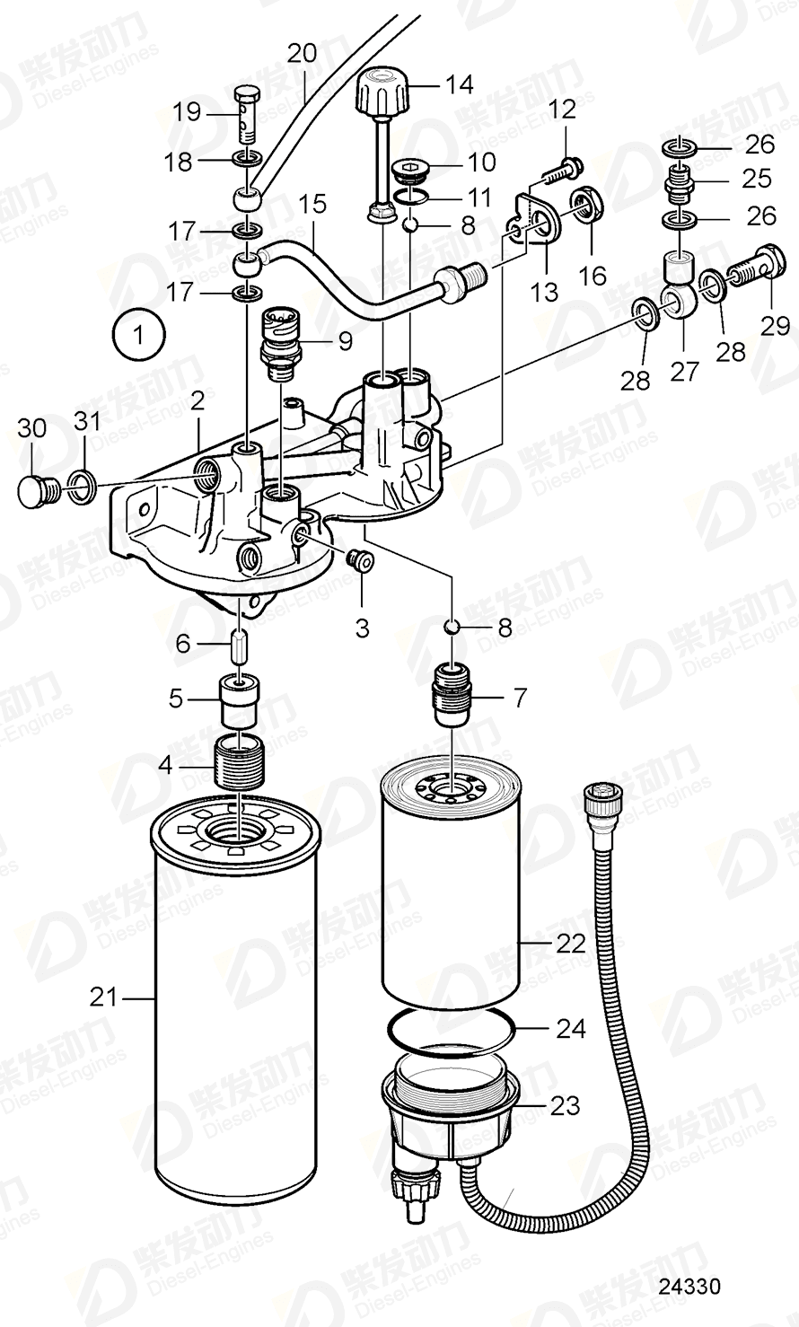 VOLVO Air vent pipe 40005048 Drawing
